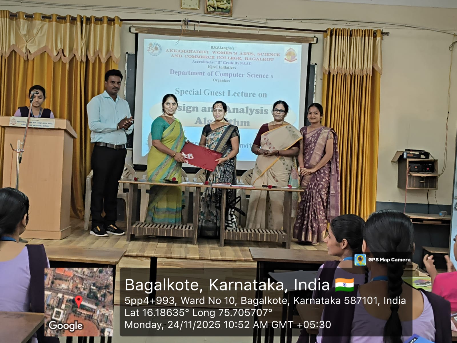 Presentng Gift to Chief Guest By Principal and other staff members